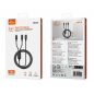 2-in-1 Charging Cable EllieTech CW319 – USB-C/USB-C + Lightning 1.2m Black