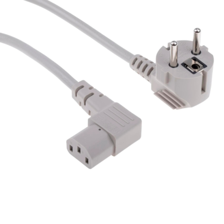 Câble d'alimentation Europe – CEI C13 vers CEE 7/7, 1 m Blanc