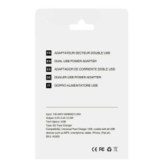 Chargeur Mayline double USB 12W | Smarty Paris