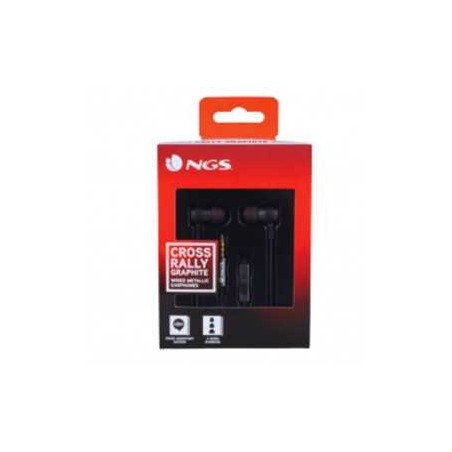 Ecouteurs Kit Main Libre NGS Cross Rally Graphite, Jack 3.5mm - 1.2 M