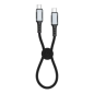 Câble tressé USB-C vers USB-C XSSIVE XSS-BR-CC-B – 60W 30 cm Noir