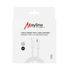 Câble Mayline USB-C vers Lightning 27W 2 m | Smarty