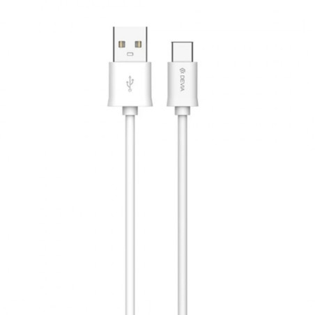Câble USB-C Devia 1 m 2A blanc | Smarty