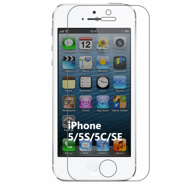 Lots 4X Film Protection PLASTIQUE iPhone 5/5S/5C/SE + Lingettes — ECO
