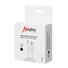 Câble Mayline USB vers USB-C 3A 1 m | Smarty