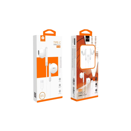 Ecouteurs Kit Main libre USB-C Blanc (WUW-R186) - Audio Réf. A2473 | Sm
