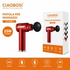 CIAOBOSI TX-8400 Cordless Massage Gun Red | Smarty