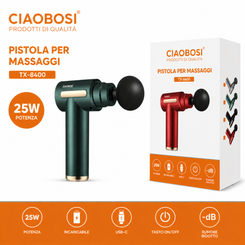 Massage Gun CIAOBOSI TX-8400 – Green