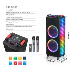 Enceinte karaoké Bluetooth 12 pouces 3000 W | Smarty