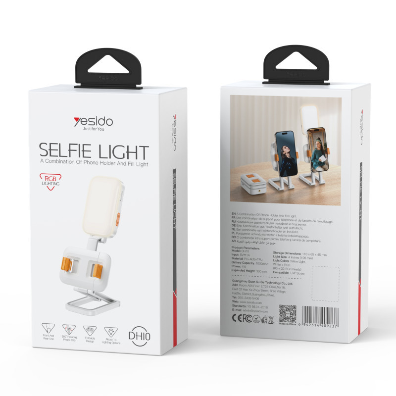 Lampe LED portable Yesido DH10 – pliable RGB Lampe LED portable Yesido DH10 – pliable RGB