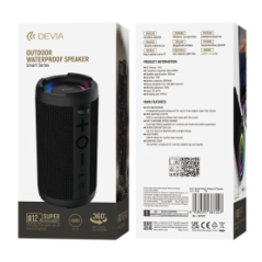 Enceinte Bluetooth IPX7 12H Devia série Smart EM065 - Noir - Audio Ref