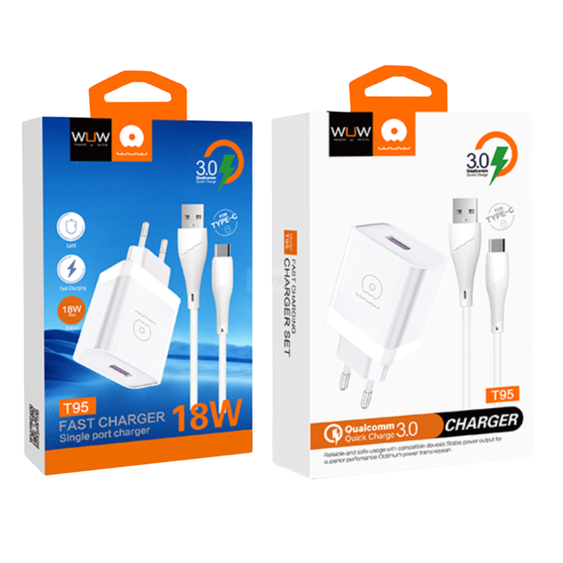 USB and USB-C Charger Kit WUW T95 – 18W USB and USB-C Charger Kit WUW T95 – 18W