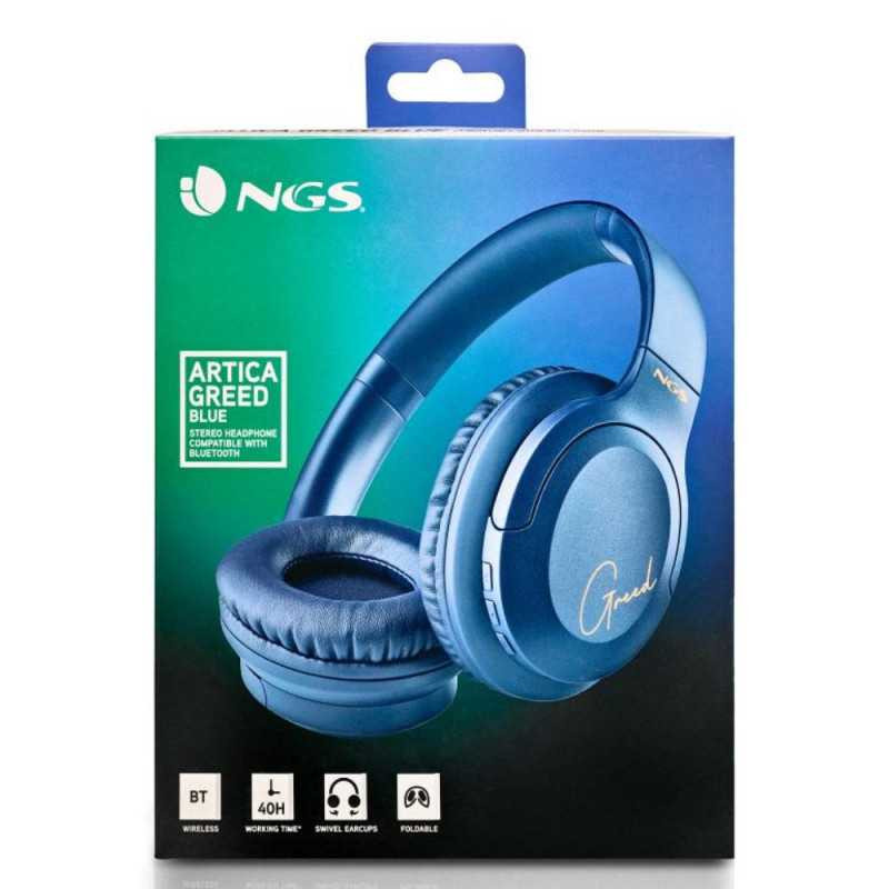 Casque sans fil NGS Artica Greed – Bleu avec microphone Casque sans fil NGS Artica Greed – Bleu avec microphone