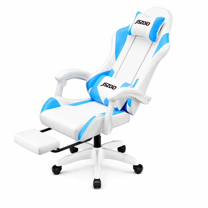 Chaise gaming ergonomique ECO – vérin gaz classe 4, antiexplosion, repose-pieds Chaise gaming ergonomique ECO – vérin gaz classe 4, antiexplosion, repose-pieds