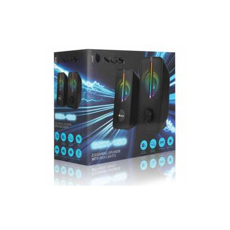Enceinte Clés USB avec Éclairage LED RVB Puissance 20 W - Noir - NGS — NGS · Smarty Paris 18e