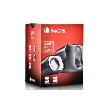Enceinte PC NGS Comet 2.1 USB Avec Caisson de Basse - Noir et Gris - A