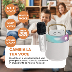 Enceinte karaoké Techmade TM-K2-WH blanc