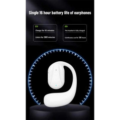 Oreillette Bluetooth gauche OWS YJ-77 Blanc