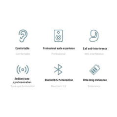 Oreillette Bluetooth gauche OWS YJ-77 Blanc
