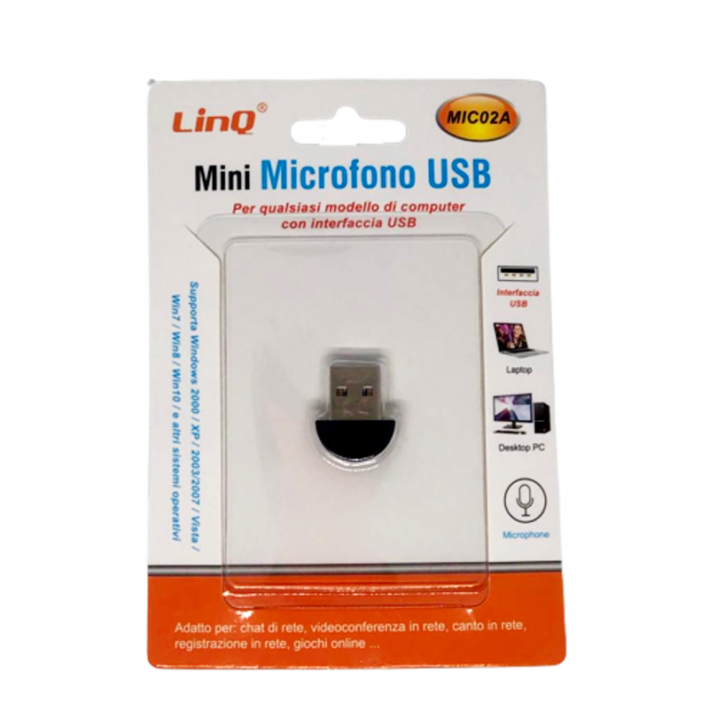 Mini Microphone LinQ MIC02A - USB Mini Microphone LinQ MIC02A - USB