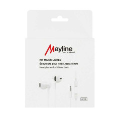 Écouteurs Mayline jack 3,5 mm blancs | Smarty