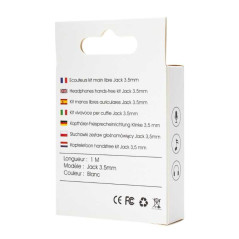 Écouteurs Mayline jack 3,5 mm blancs | Smarty