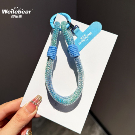 Lanière de Téléphone Portable Courte Bleu Ver | Smarty Paris