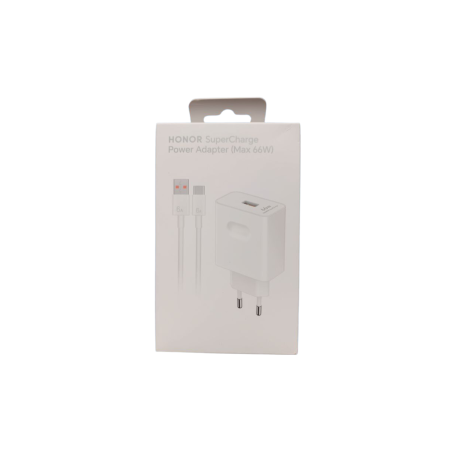 Kit Chargeur USB / Type-C HONOR Chargeur Secteur 66W - Blanc - Retail