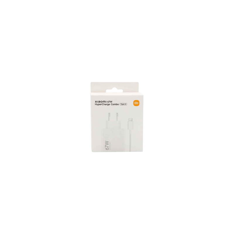 Kit Chargeur Xiaomi HyperCharge Combo USB Avec Câble Type-C 67 W Blanc BHR9465EU