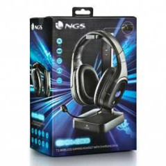Microphone Casque Sans Fil Avec Lumière LED 2,4 GHZ - Noir - NGS - Aud
