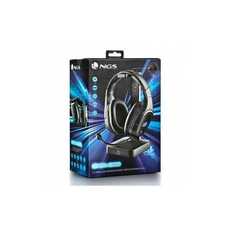 Microphone Casque Sans Fil Avec Lumière LED 2,4 GHZ - Noir - NGS - Aud