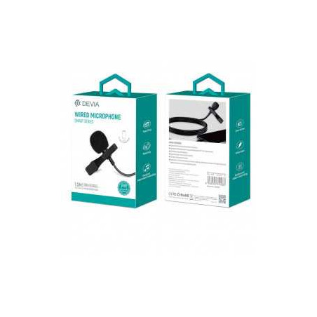 Microphone Wired Devia Smart Series - USB-C - Noir | Smarty Paris