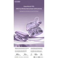 Remax OpenBuds P20 wireless earbuds purple | Smarty
