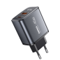 Chargeur GaN REMAX U2-AC45W – 45W USB-A + USB-C Argent