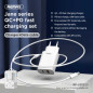 Chargeur rapide GaN Remax RP-U37 – 20W Blanc avec câble USB-C vers Lightning Chargeur rapide GaN Remax RP-U37 – 20W Blanc avec câble USB-C vers Lightning