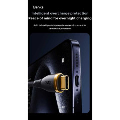 Câble USB vers USB-C Benks 66W blanc | Smarty