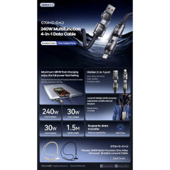 REMAX C7 240W 1.5m Gold Cable | Smarty