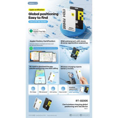 Localisateur Remax RT-G2305 carte Apple Find My IP68