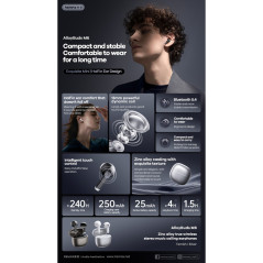 Remax AlloyBuds M6 wireless earbuds silver | Smarty