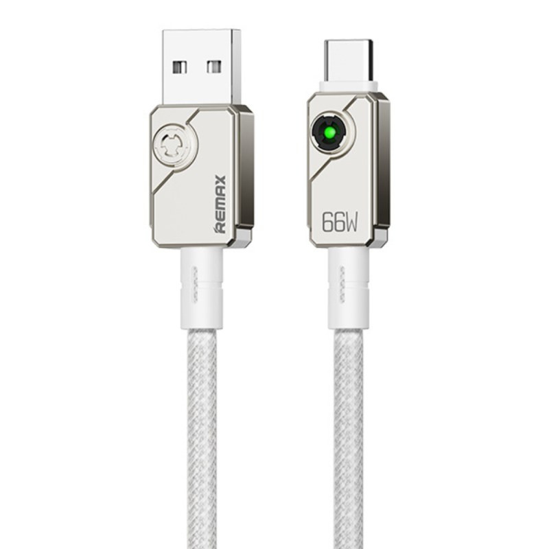 Câble USB vers USB-C REMAX Swift C33 – 66W tressé 1,2 m Blanc