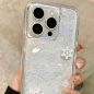 Coque transparente pour iPhone - Effet sable liquide dynamique - Neige hiver — Accessoire · Smarty Paris 18e