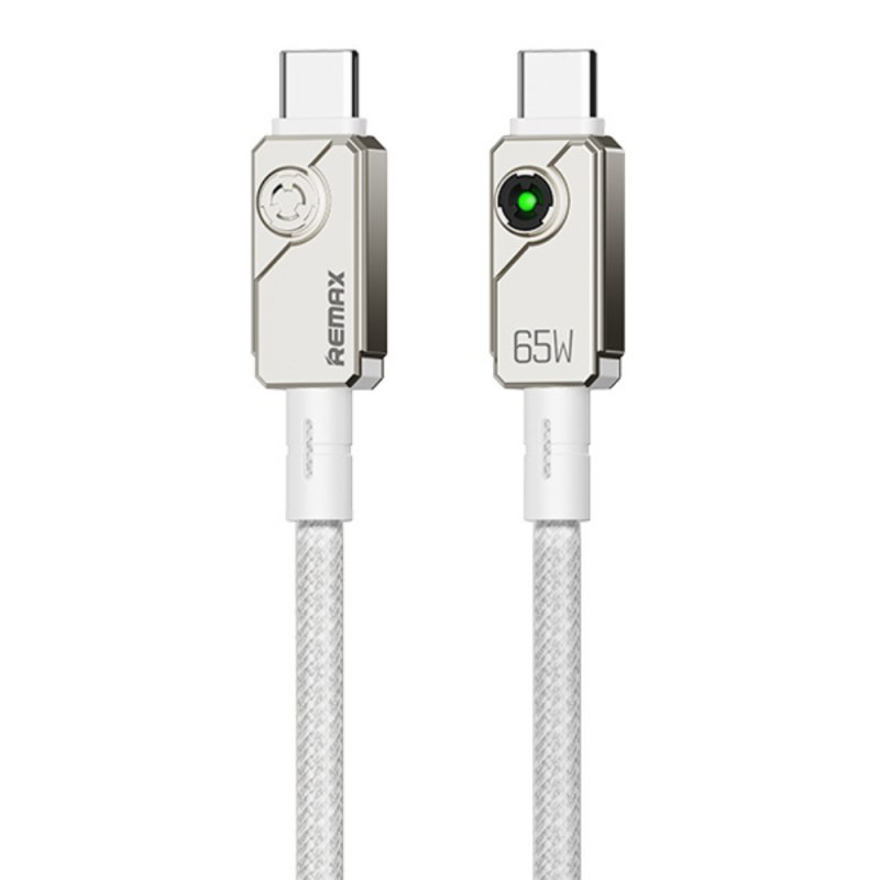 Câble USB-C vers USB-C REMAX Swift C36 – 65W tressé 1,2 m Blanc