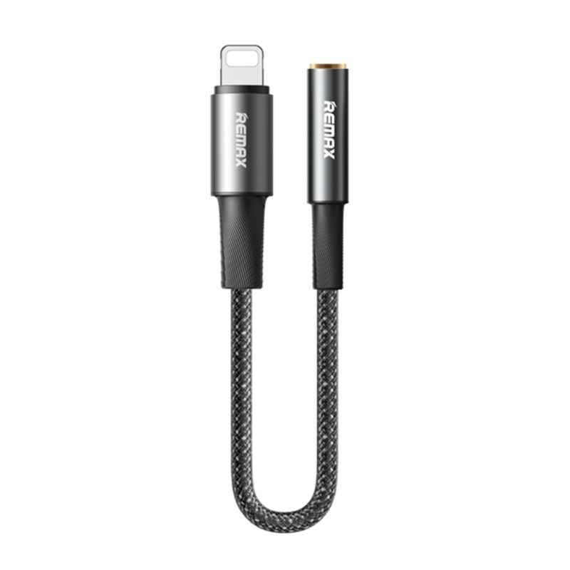 Câble adaptateur Lightning vers jack 3,5 mm REMAX C22 – 0,12 m Noir Câble adaptateur Lightning vers jack 3,5 mm REMAX C22 – 0,12 m Noir
