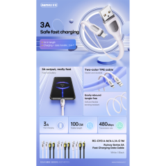REMAX RC-C113 USB to USB-C cable black | Smarty