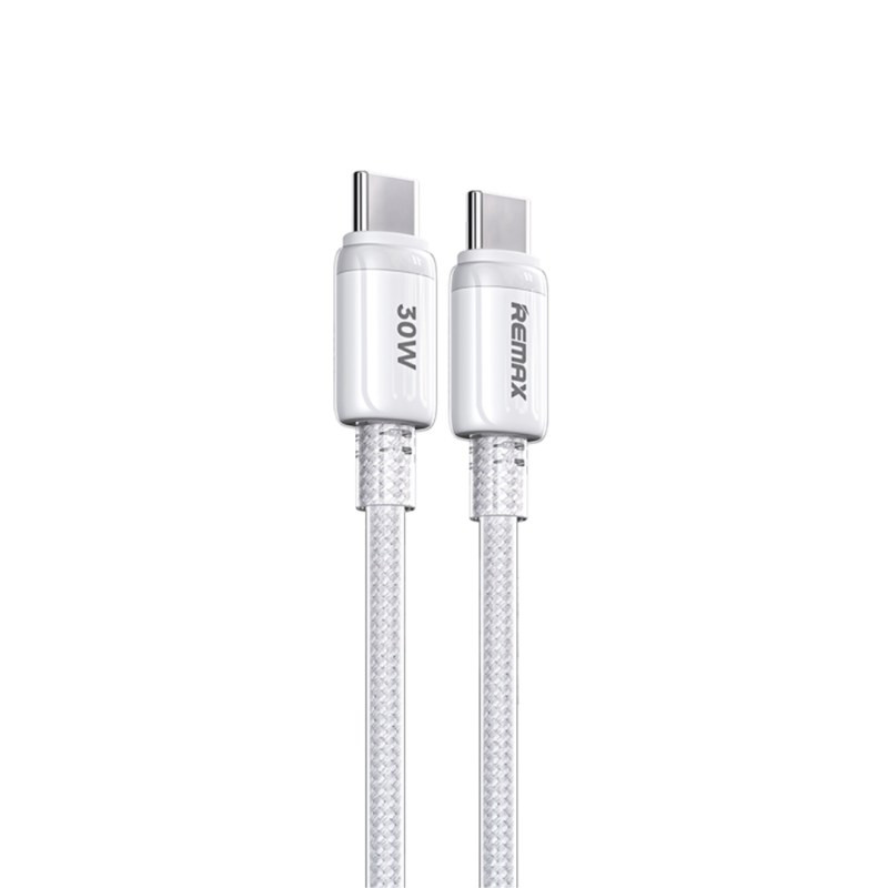 Câble REMAX Icy Series RC-C036 – USB-C vers USB-C 30W 1,2 m Blanc