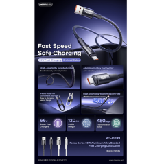 Câble REMAX Fonsu RC-C099 66W blanc | Smarty