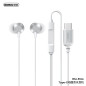 Metal Jack Wired Earphones Remax RM-512 – 1.2m Silver