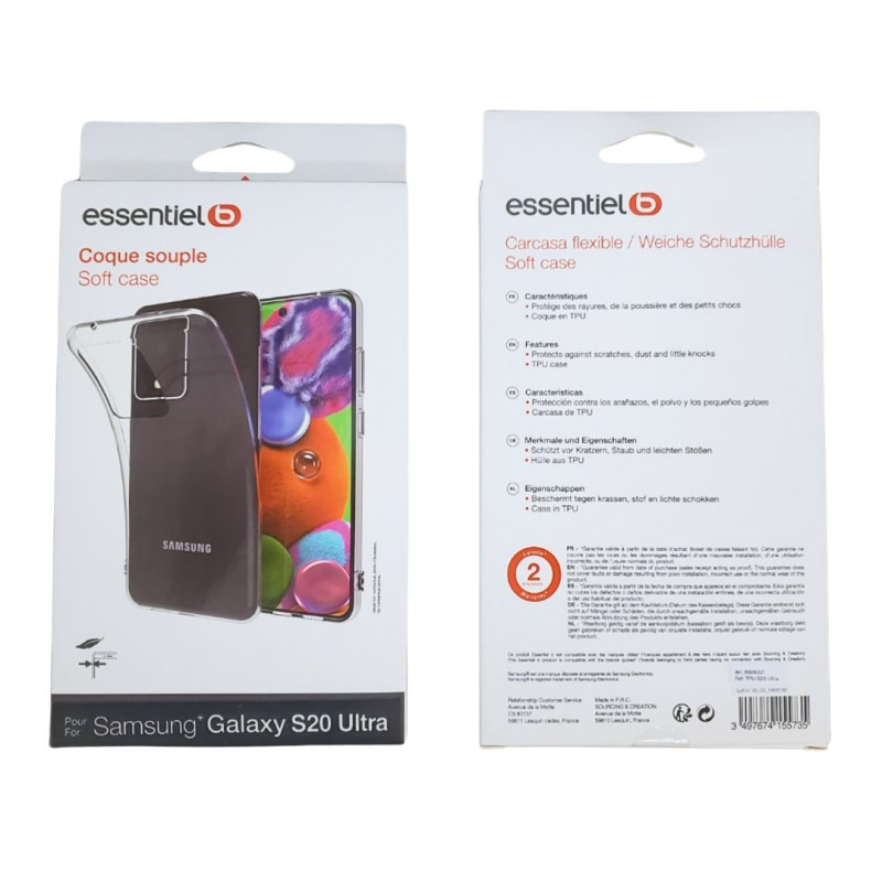 Clear Case ESSENTIELB – Samsung Galaxy S20 Ultra Clear Case ESSENTIELB – Samsung Galaxy S20 Ultra