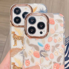 Coque iPhone Mayline Flower-03 saumon | Smarty