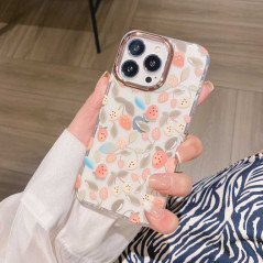 Coque iPhone Mayline Flower-03 saumon | Smarty